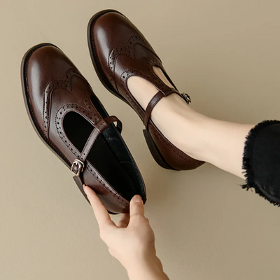 Shelby | Classic Brogue Mary Janes