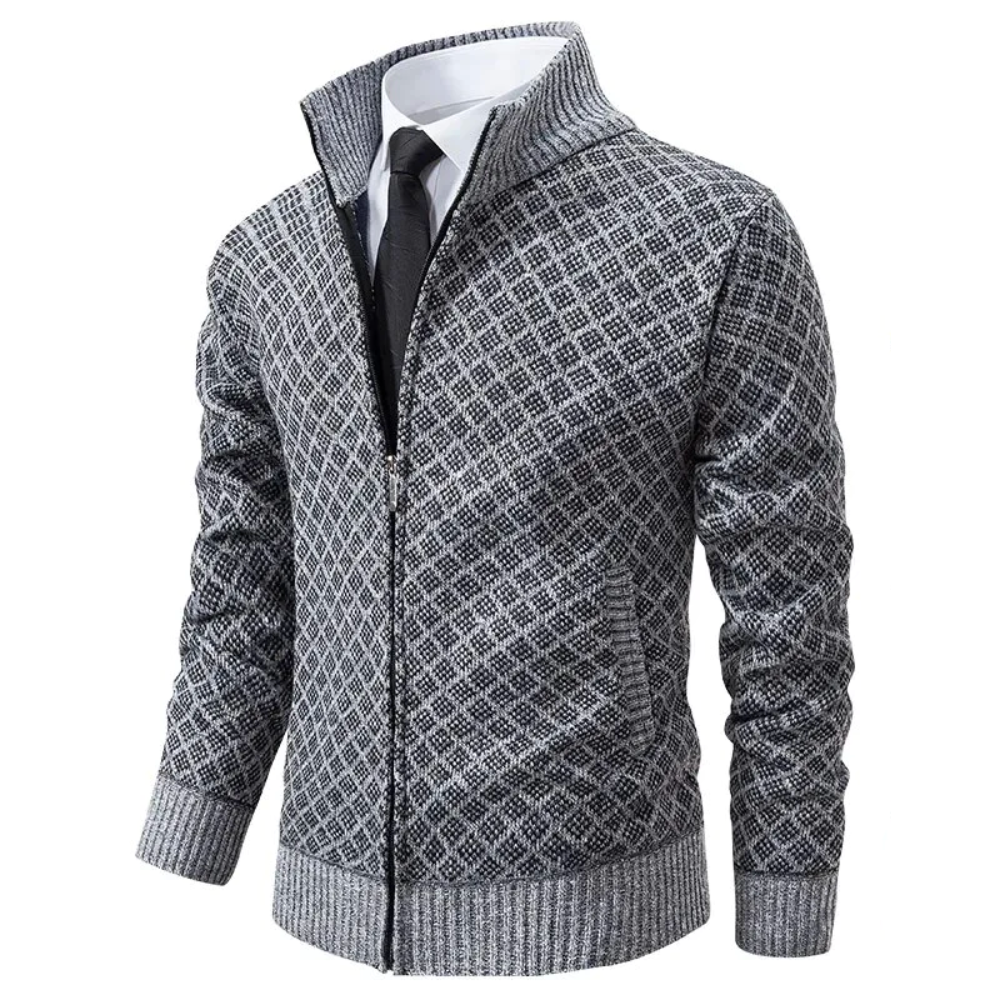 Ashton | Patterned Zip Sweater