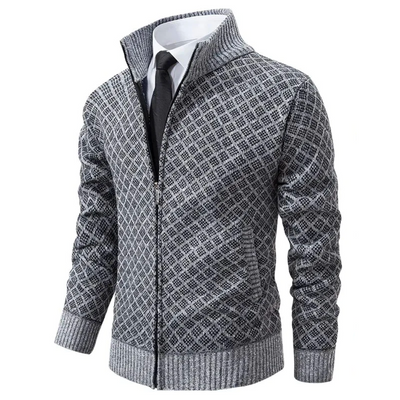 Ashton | Patterned Zip Sweater