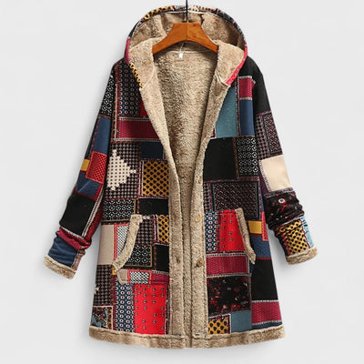 Nadine | Cozy Printed Fleece Coat