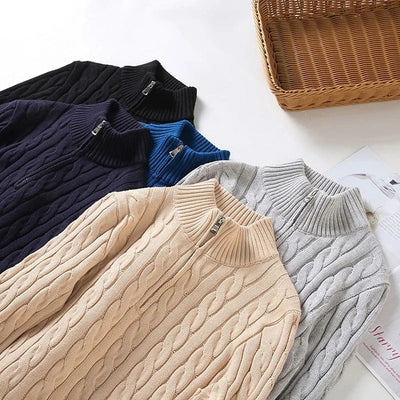 Hunter | Cable Knit Half-Zip Sweater