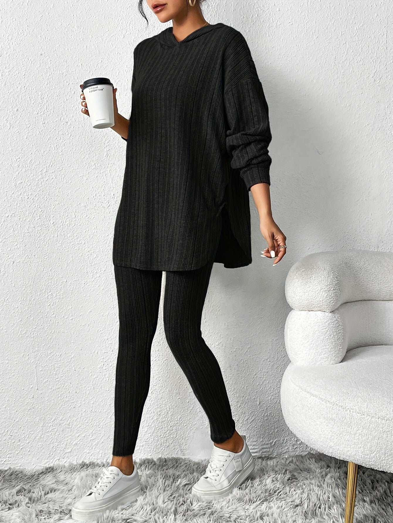 Ingrid | Relaxed Knit Hoodie Set
