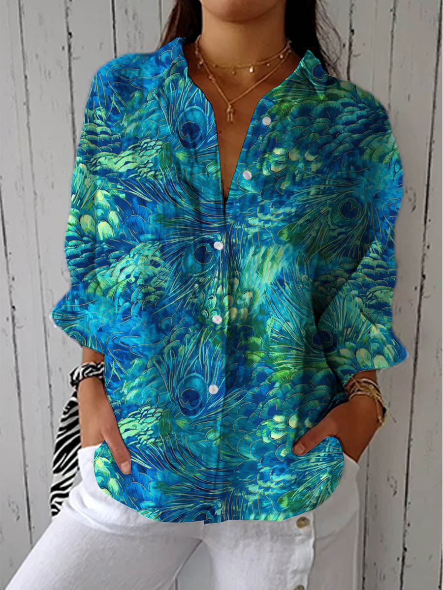 Karen | Peacock Whispers Blouse