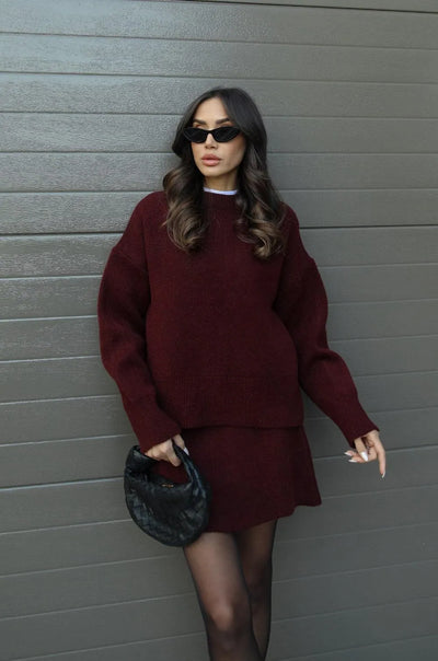 Charlotte | Knit Sweater & Skirt Set