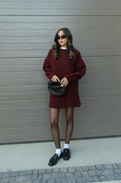 Charlotte | Knit Sweater & Skirt Set