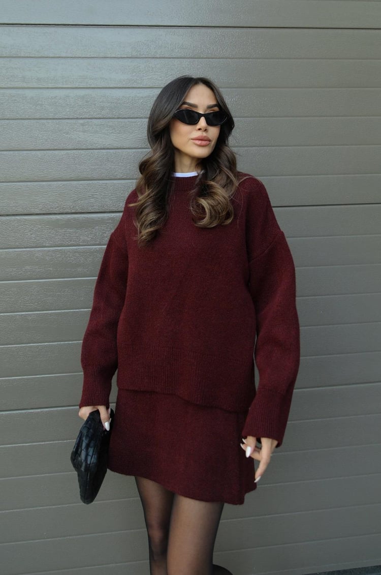 Iris | Knit Sweater & Skirt Set