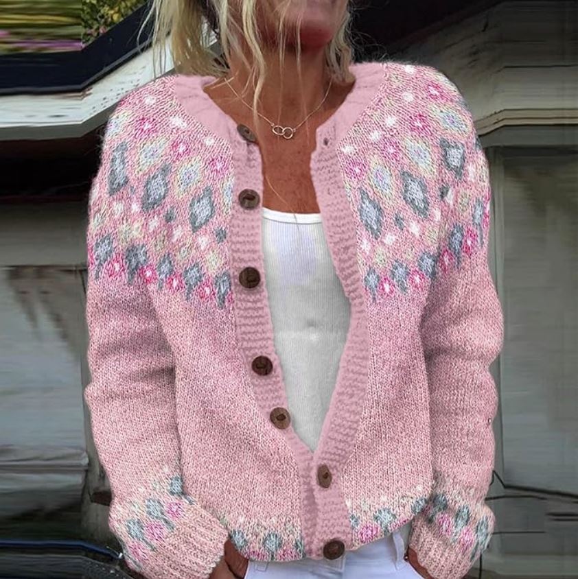 Madeline | Chic Pink Cardigan