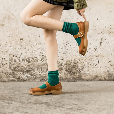 Francine | Retro Buckle Loafers