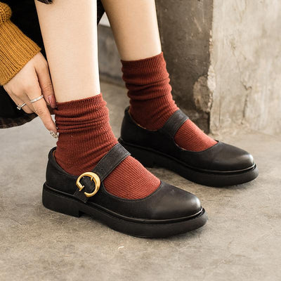 Francine | Retro Buckle Loafers