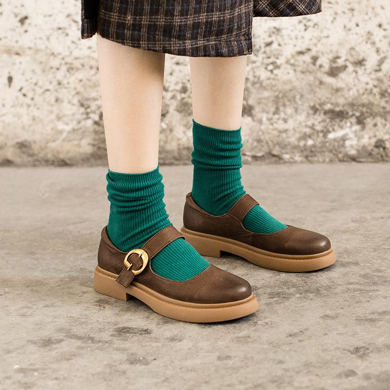 Francine | Retro Buckle Loafers