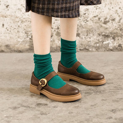 Francine | Retro Buckle Loafers