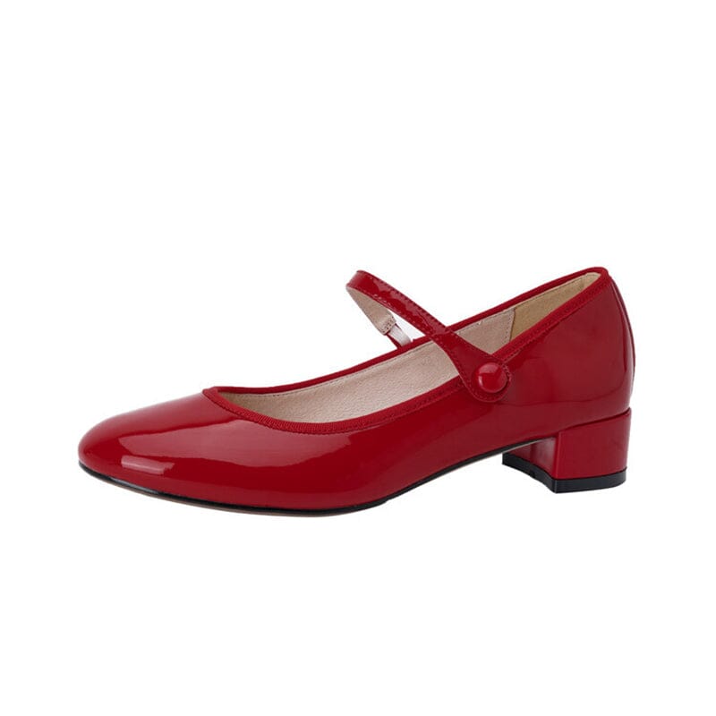 Léonie  | Glossy Mary Jane Flats