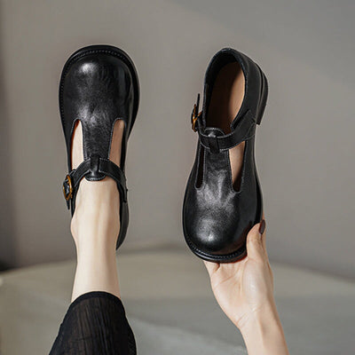 Winona | Retro T-Strap Flats