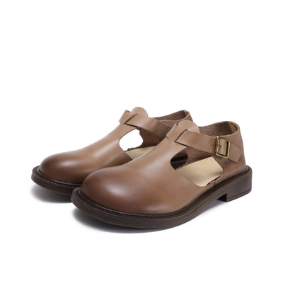 Thérèse | Vintage T-Strap Flats
