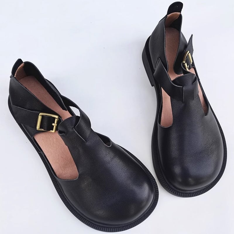 Thérèse | Vintage T-Strap Flats