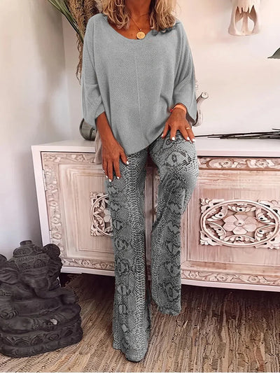 Monroe | Relaxed Knit & Statement Pants Set