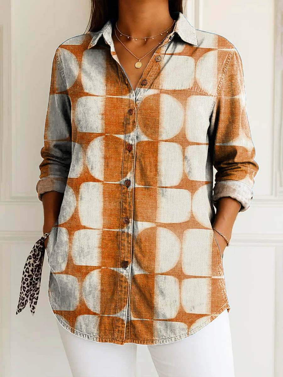 Diana | Earthy Geometrics Blouse