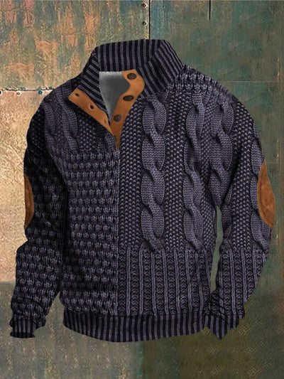 Michael | Cable Knit Half-Zip Sweater