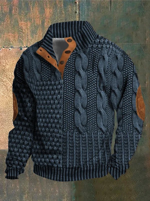 Michael | Cable Knit Half-Zip Sweater