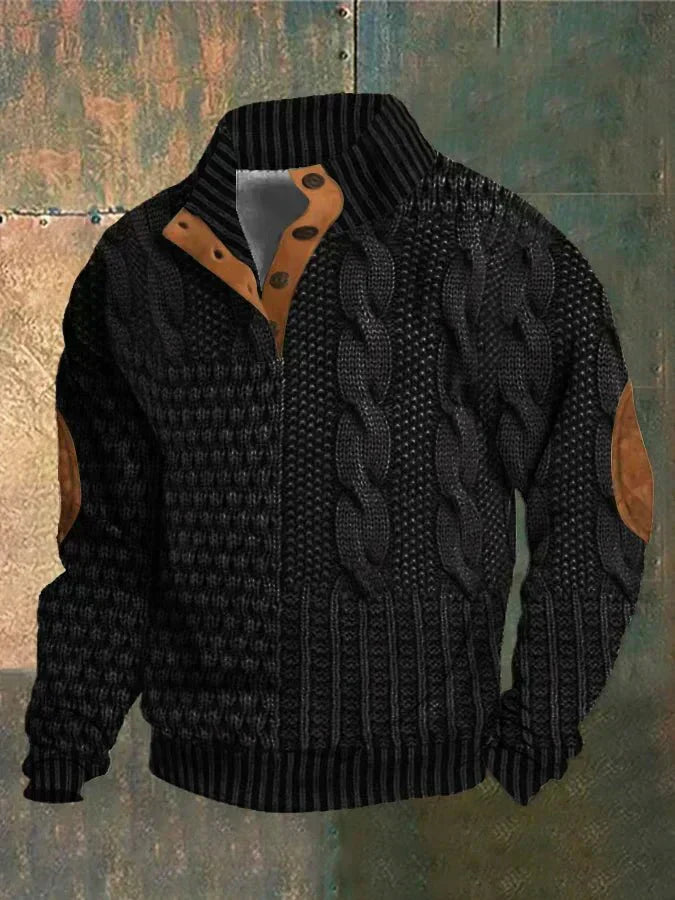 Michael | Cable Knit Half-Zip Sweater