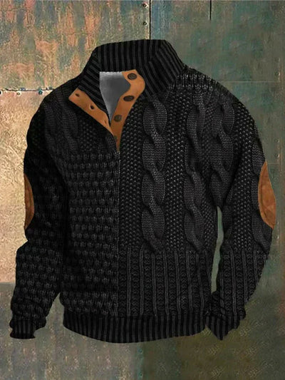 Michael | Cable Knit Half-Zip Sweater