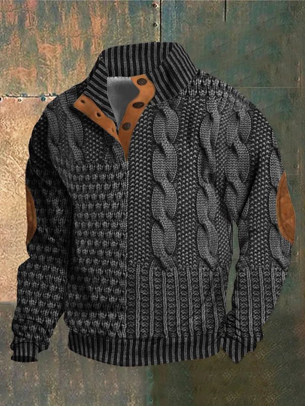 Michael | Cable Knit Half-Zip Sweater