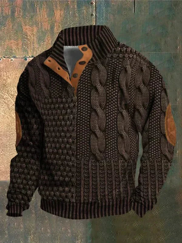 Michael | Cable Knit Half-Zip Sweater