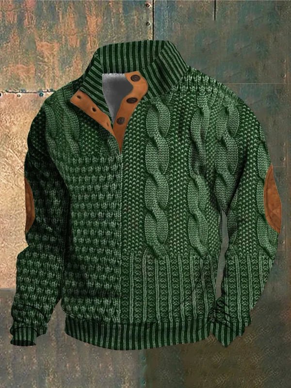 Michael | Cable Knit Half-Zip Sweater