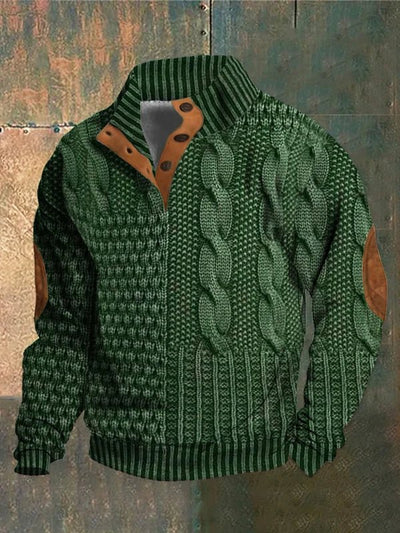 Michael | Cable Knit Half-Zip Sweater