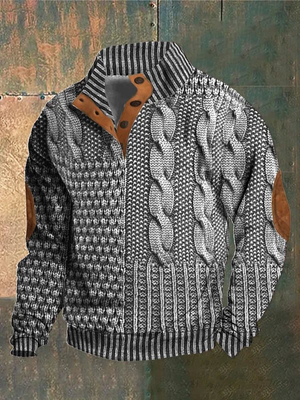 Michael | Cable Knit Half-Zip Sweater