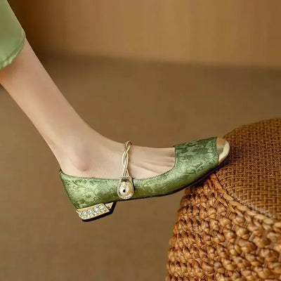 Carole | Pearl Accent Mary Jane Flats