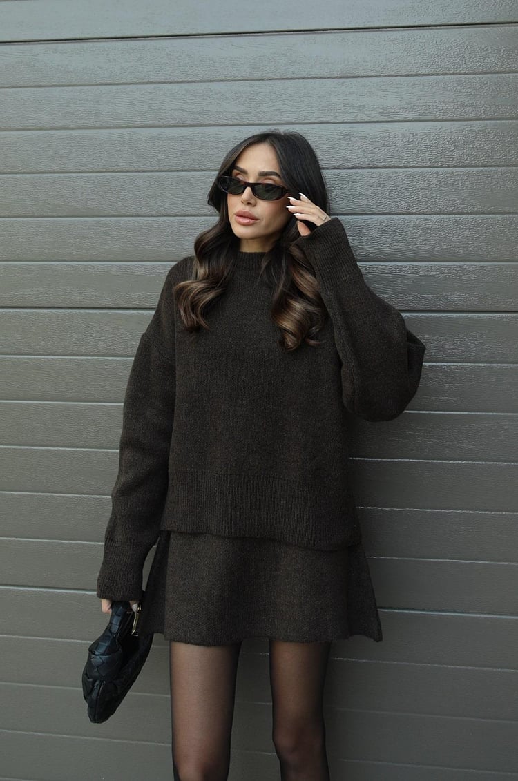 Iris | Knit Sweater & Skirt Set