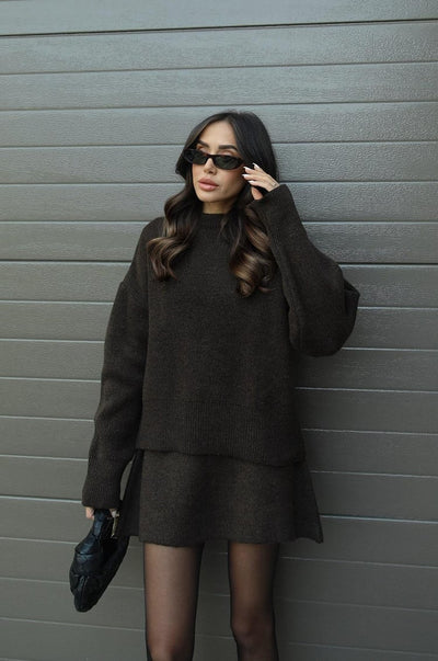 Iris | Knit Sweater & Skirt Set