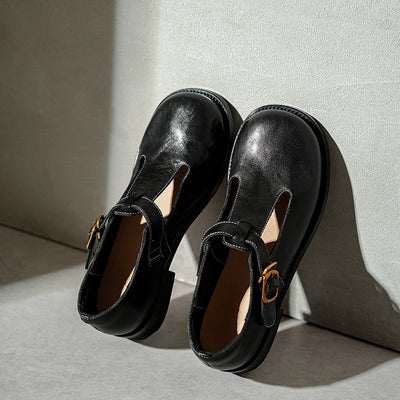 Winona | Retro T-Strap Flats