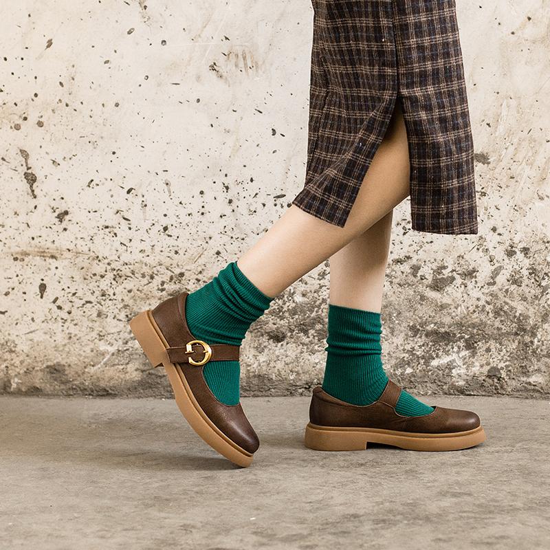 Francine | Retro Buckle Loafers