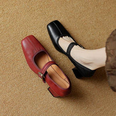 Nathalie | Vintage Block Heel Mary Janes