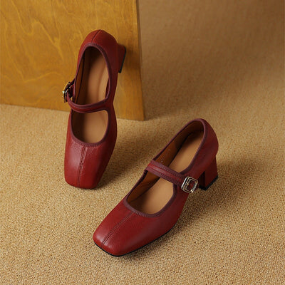 Nathalie | Vintage Block Heel Mary Janes
