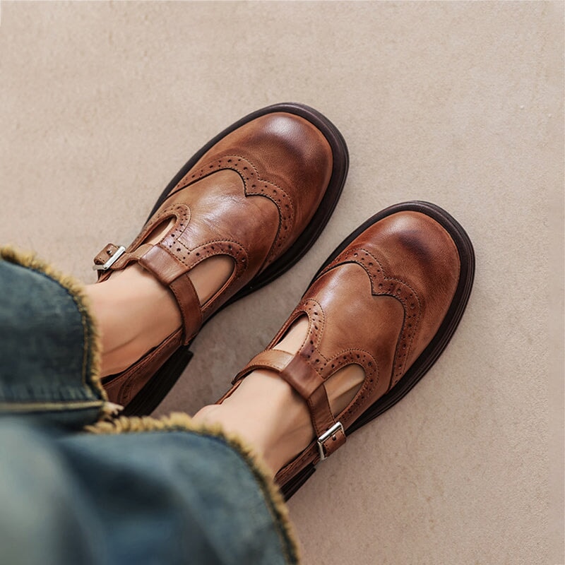 Thea | Vintage Brogue Mary Janes
