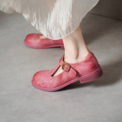 Winona | Retro T-Strap Flats