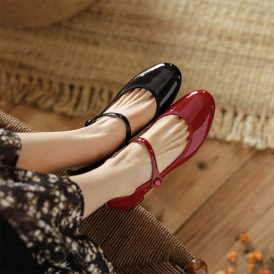 Léonie  | Glossy Mary Jane Flats