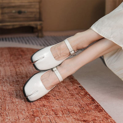 Samara | Artistic Split-Toe Mary Jane Flats
