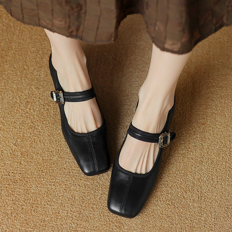 Nathalie | Vintage Block Heel Mary Janes