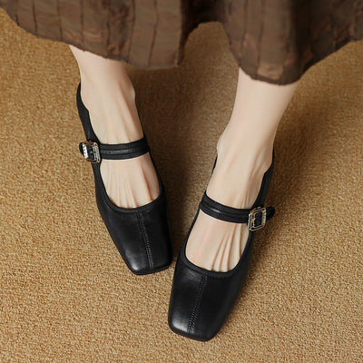 Nathalie | Vintage Block Heel Mary Janes