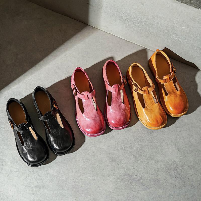 Winona | Retro T-Strap Flats