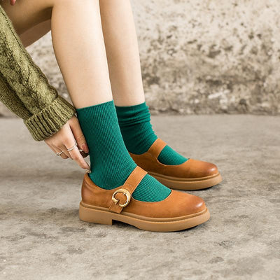 Francine | Retro Buckle Loafers