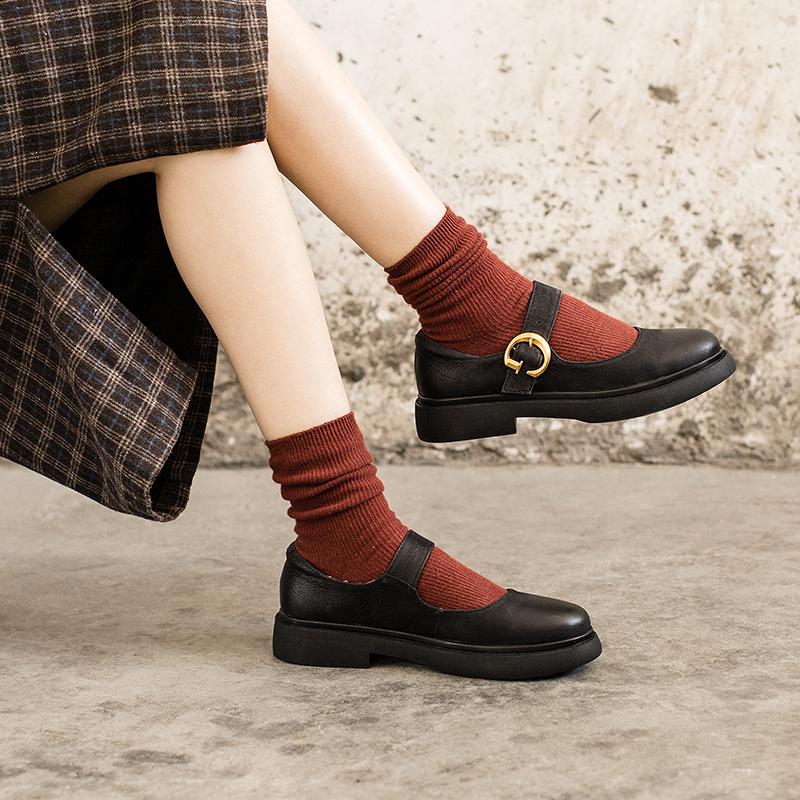 Francine | Retro Buckle Loafers