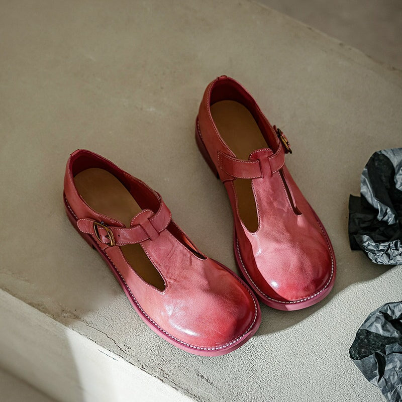 Winona | Retro T-Strap Flats