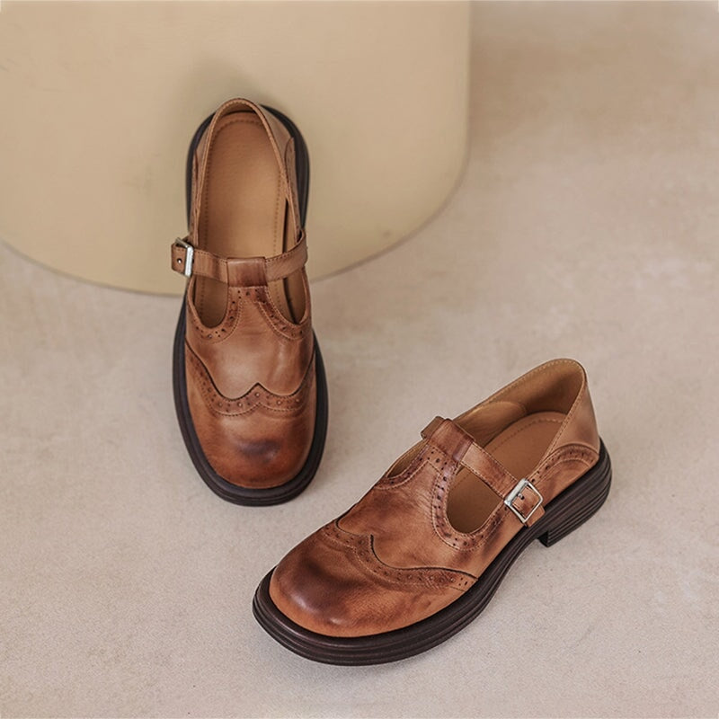 Thea | Vintage Brogue Mary Janes