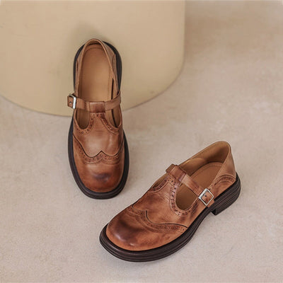 Thea | Vintage Brogue Mary Janes