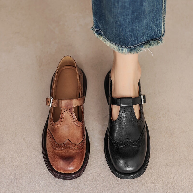 Thea | Vintage Brogue Mary Janes
